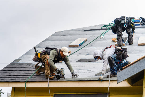 Professional Gutter Installation technician working in Summerfield, MD